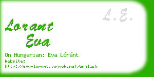 lorant eva business card