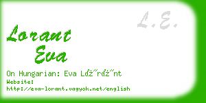 lorant eva business card